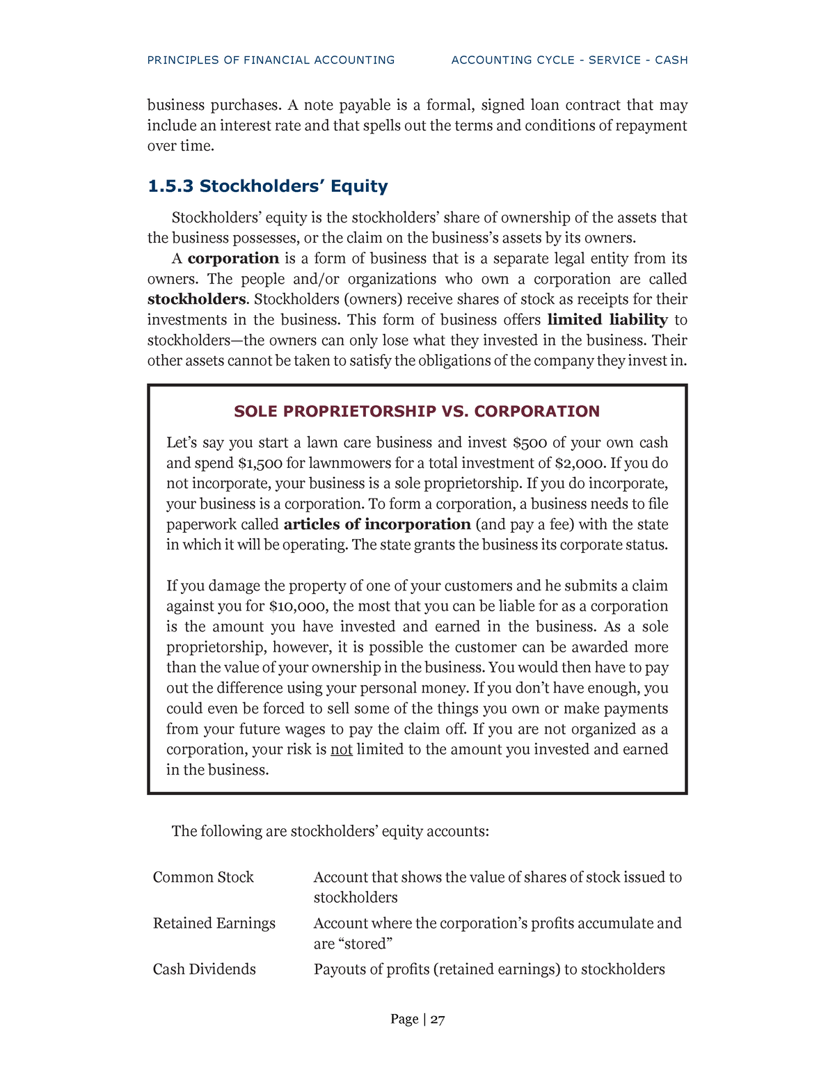 Principles Of Financial Accounting 34-34 - Page | 27 PRINCIPLES OF ...