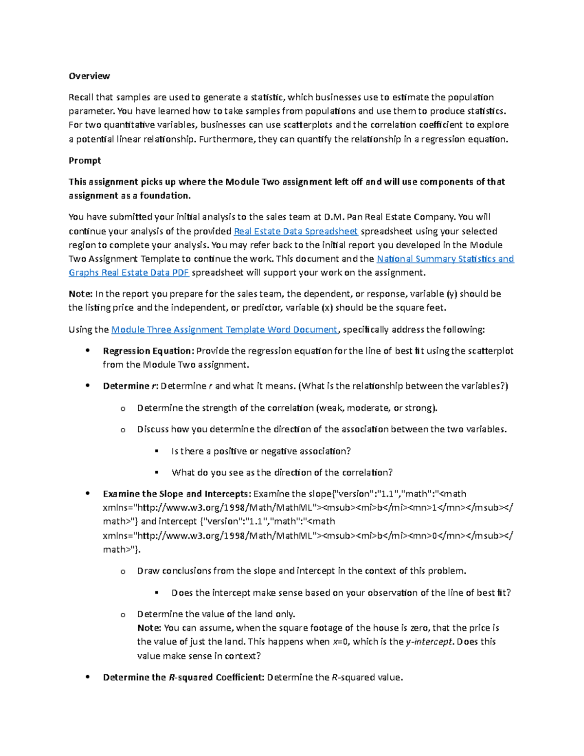 3 3 assignment real estate analysis part ii studocu