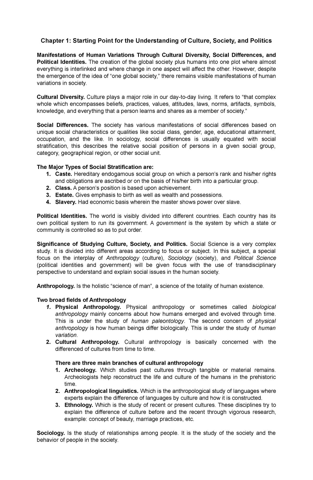 Chapter 1 and 2 UCSP Lecture Chapter 1 Starting Point For The 