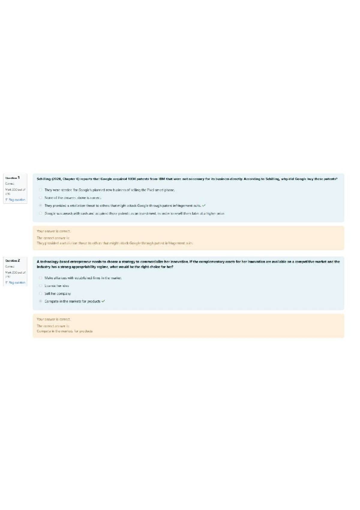 TIM Quiz8 - Answers to weekly quiz 8 - Question 1 Schilling (2020 ...