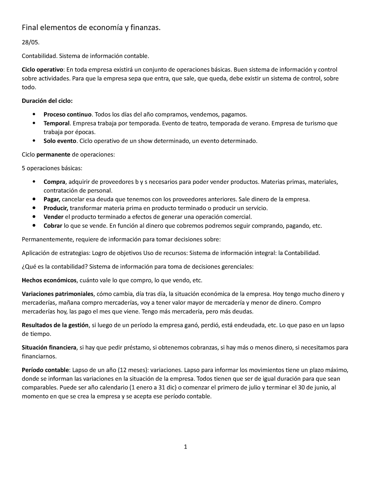 Elementos de economía y finanzas final - Final elementos de economía y ...