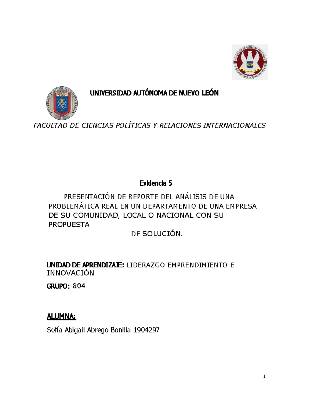 Liderazgo Sof Tarea Universidad AutÓnoma De Nuevo LeÓn Facultad De Ciencias PolÍticas Y 7612