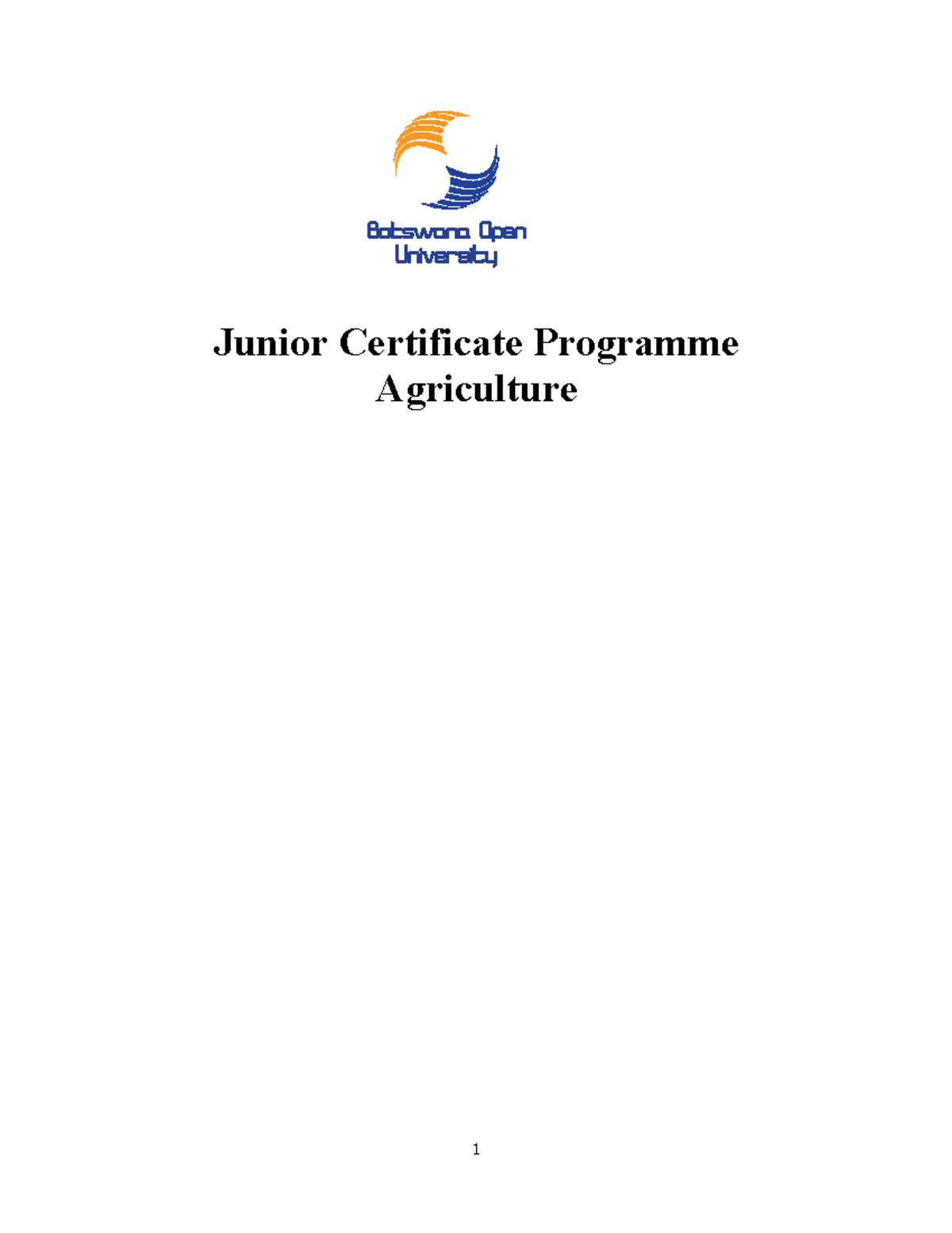 JC Agriculture Assignments 2021 Junior Certificate Programme