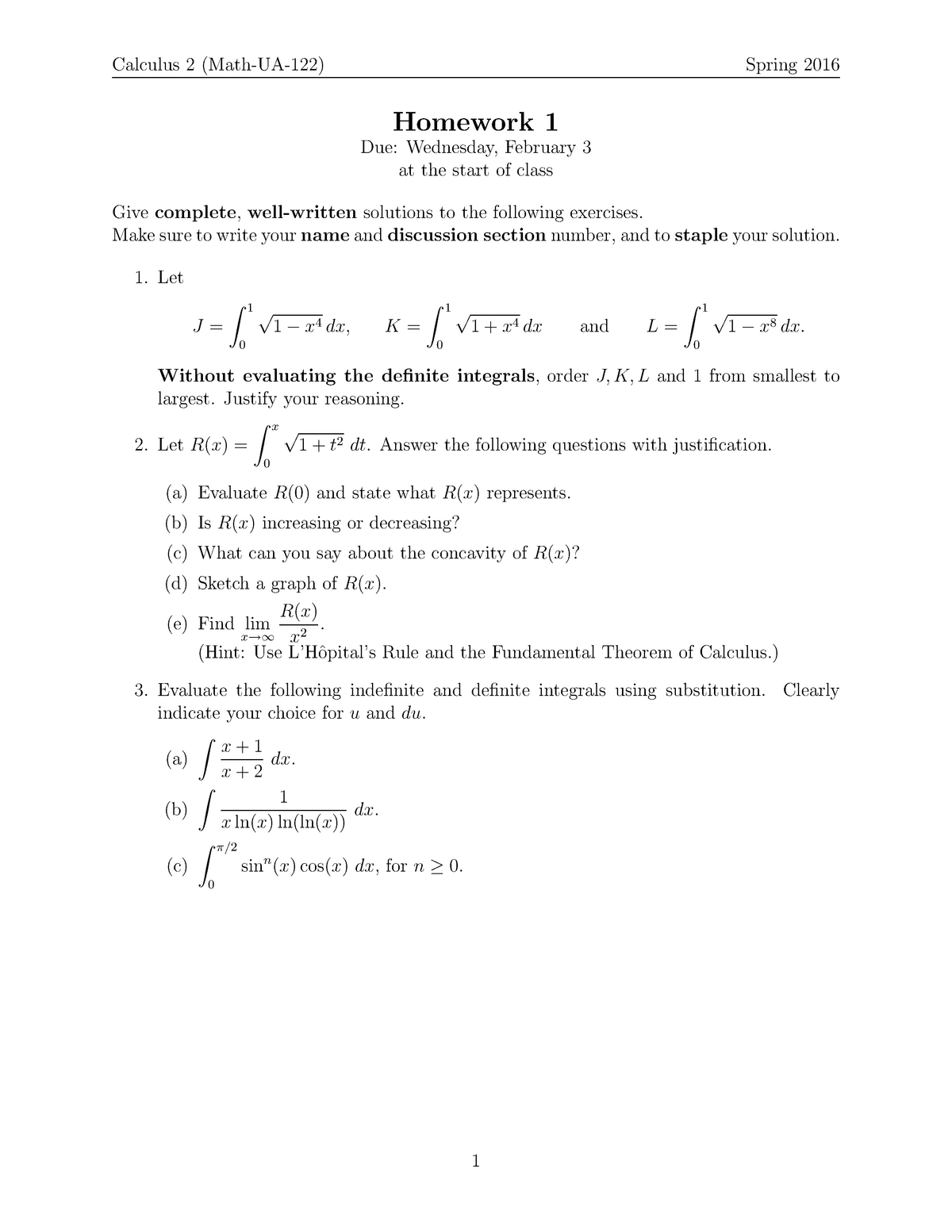 ap calculus 2.1 homework