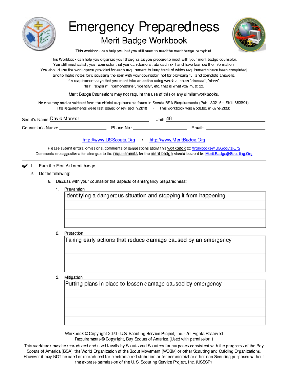 Emergency-Preparedness - Emergency Preparedness Merit Badge Workbook This  workbook can help you but - Studocu