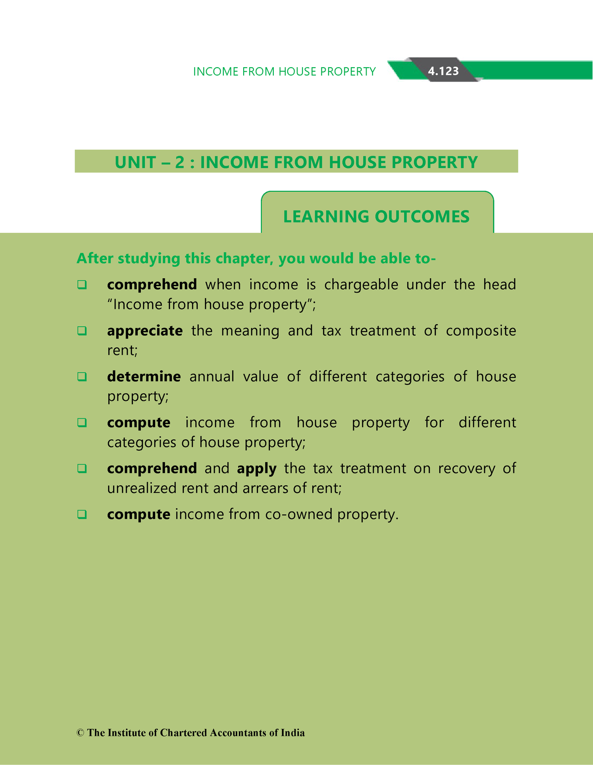 income from house property assignment