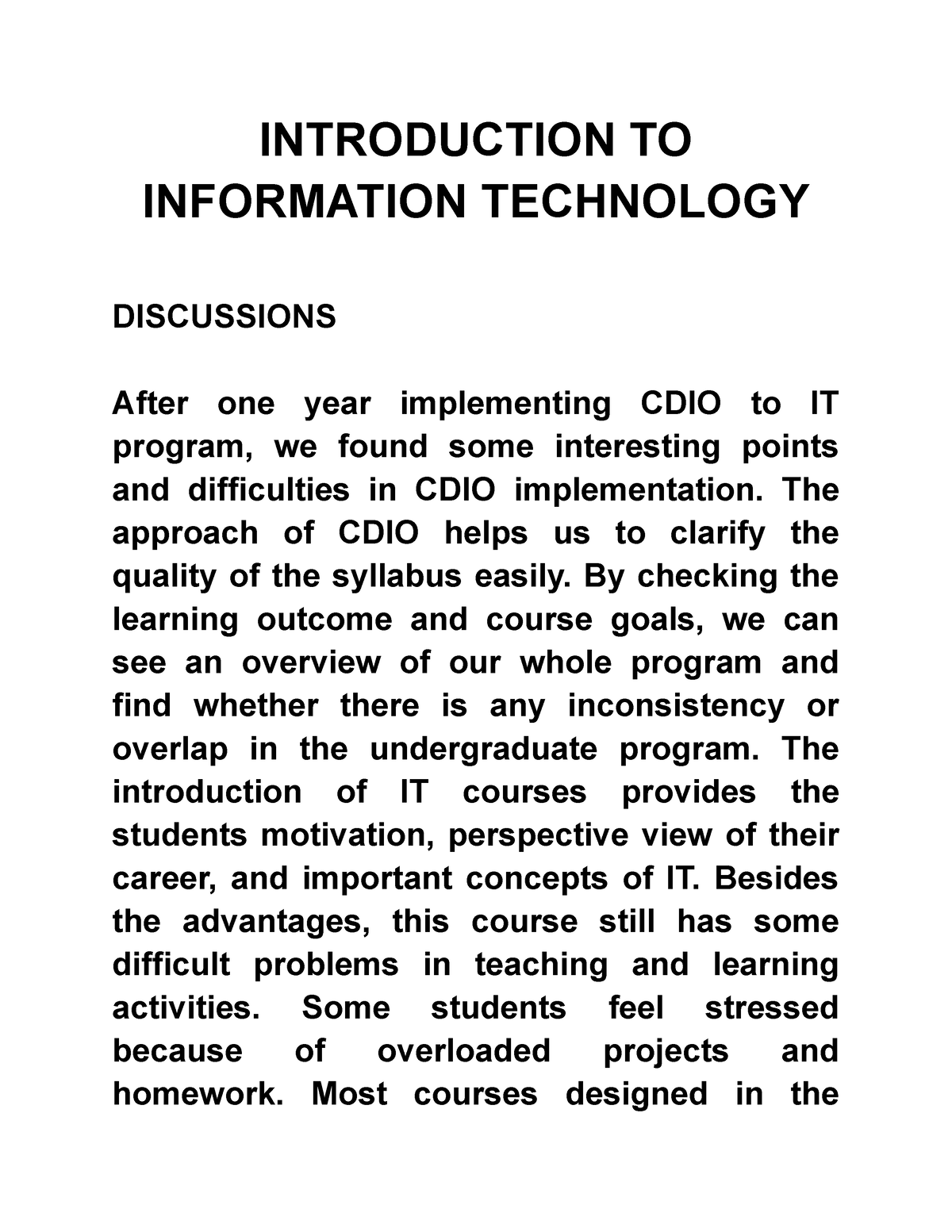 thesis introduction information technology