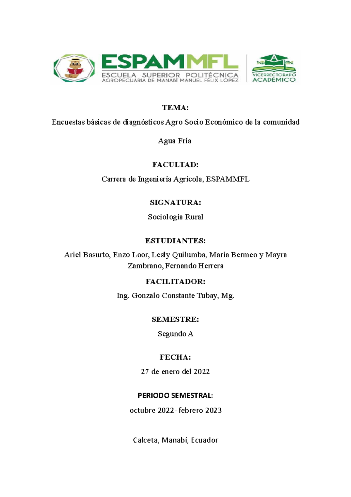 Aspectos Sociales Y Económicos corec - TEMA: Encuestas básicas de ...
