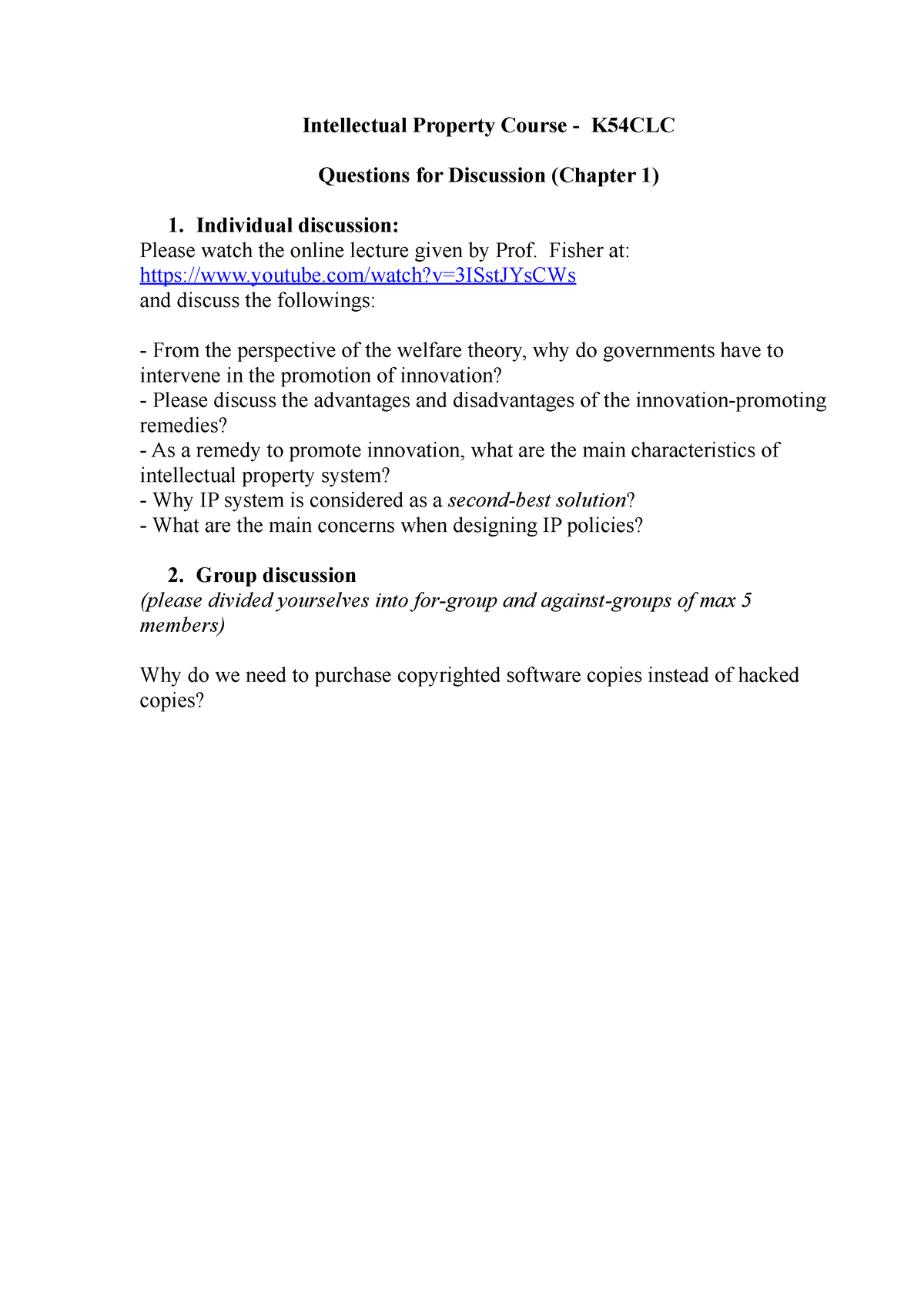 questions-for-discussion-ch1-intellectual-property-course-k54clc