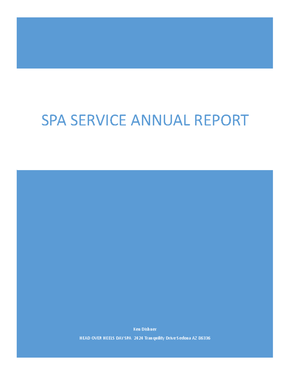 Wd3-19-Spa Product Report - Ken Dishner HEAD OVER HEELS DAY SPA 2424 ...