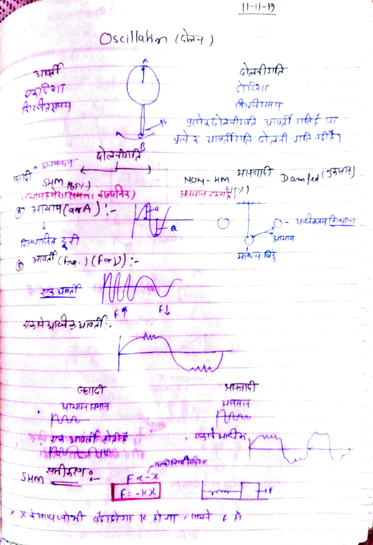 Oscillation Introduction to physics Studocu