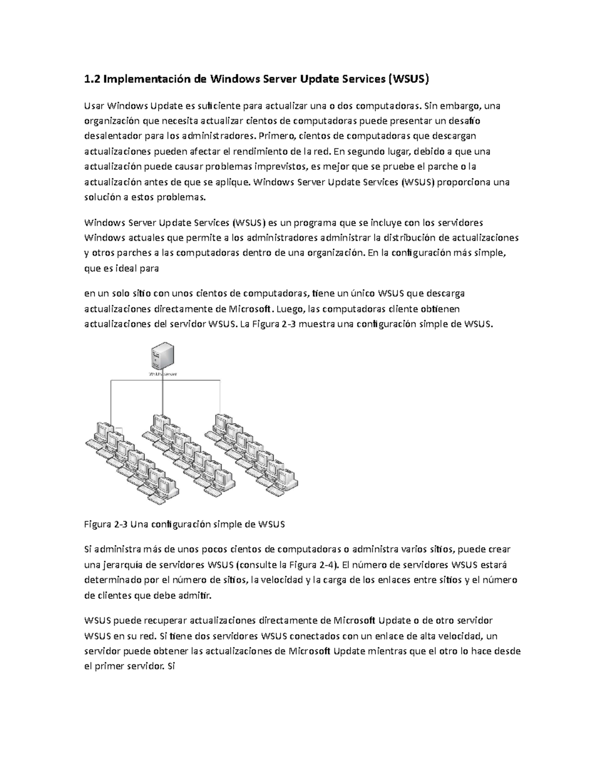 1.2 Implementación de Windows Server Update Services (WSUS) - Sin ...