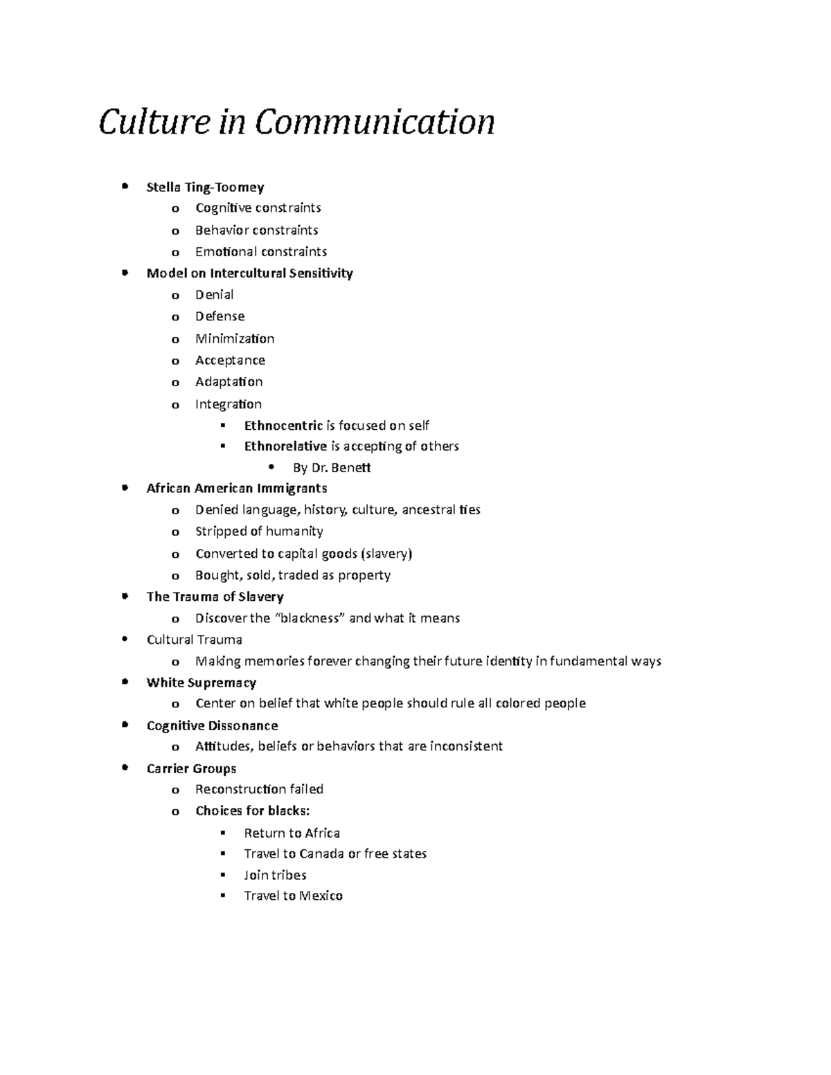 Culture in communication - Culture in Communication Stella Ting-Toomey ...