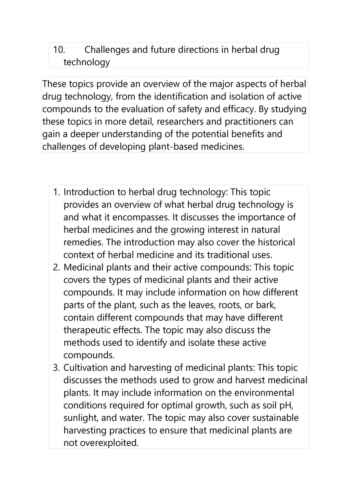 herbal drug technology research paper