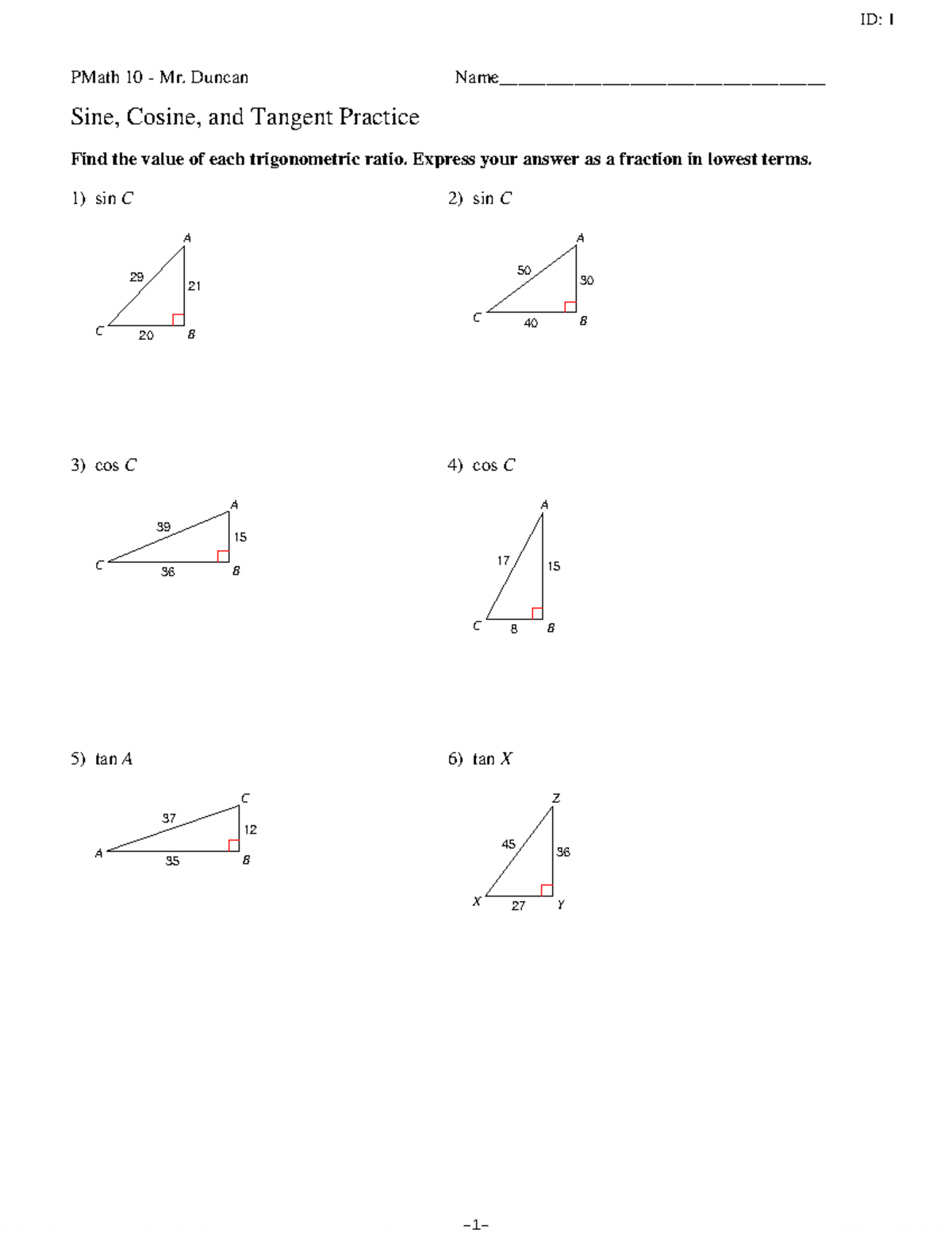 Trigonometry practice questions 2023 - ©R 8 KguCt 9 aK ...