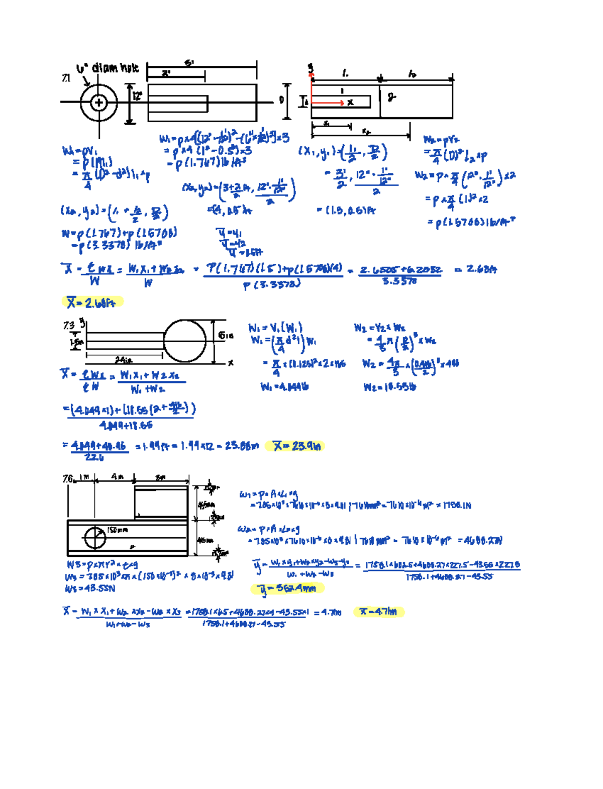 Cm 105 assignment 6 - Chapter 7 (centroids and centers of gravity) and ...