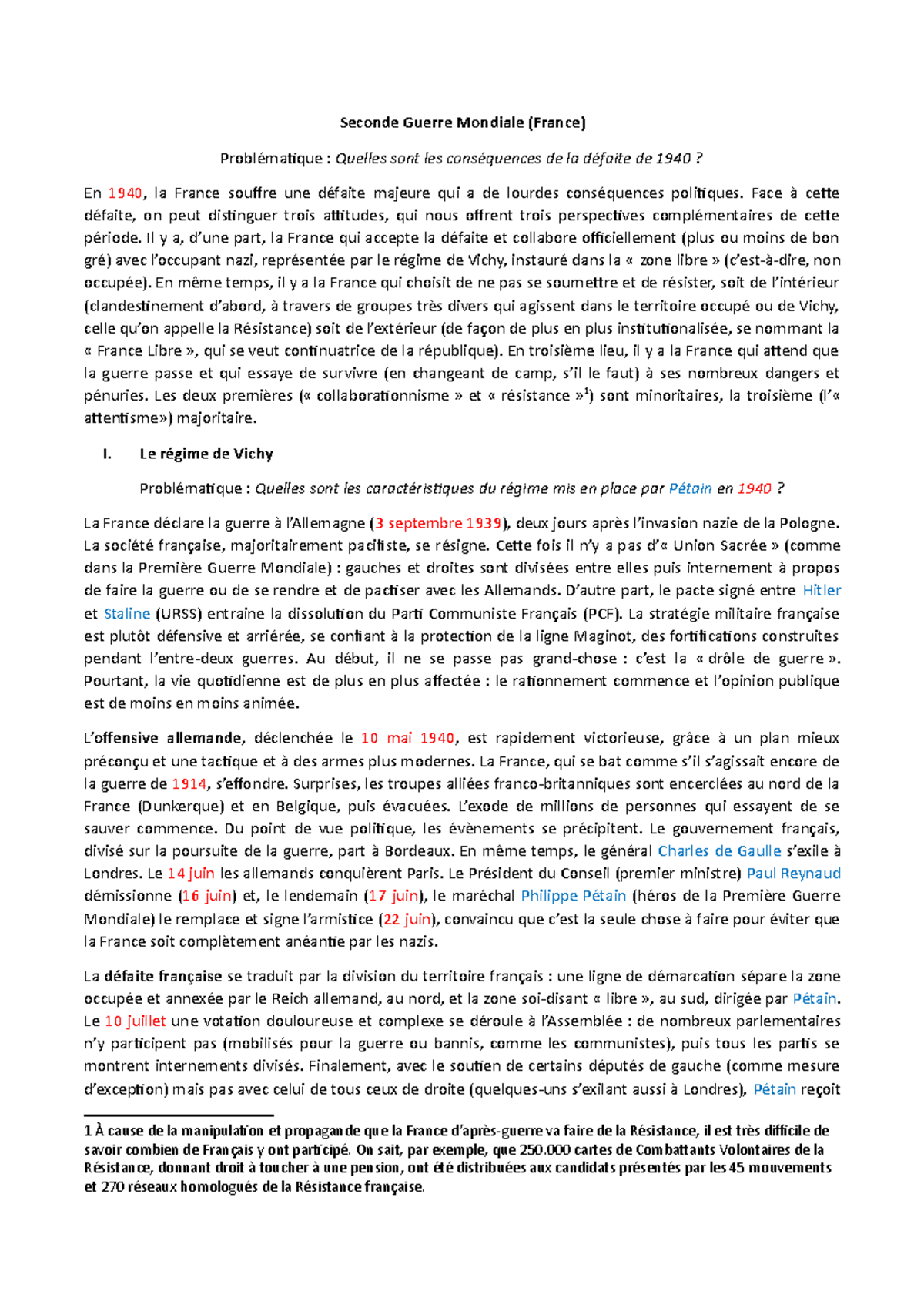 Développement Construit Seconde Guerre Mondiale Corrigé 4. seconde guerre mondiale resumé - Seconde Guerre Mondiale (France