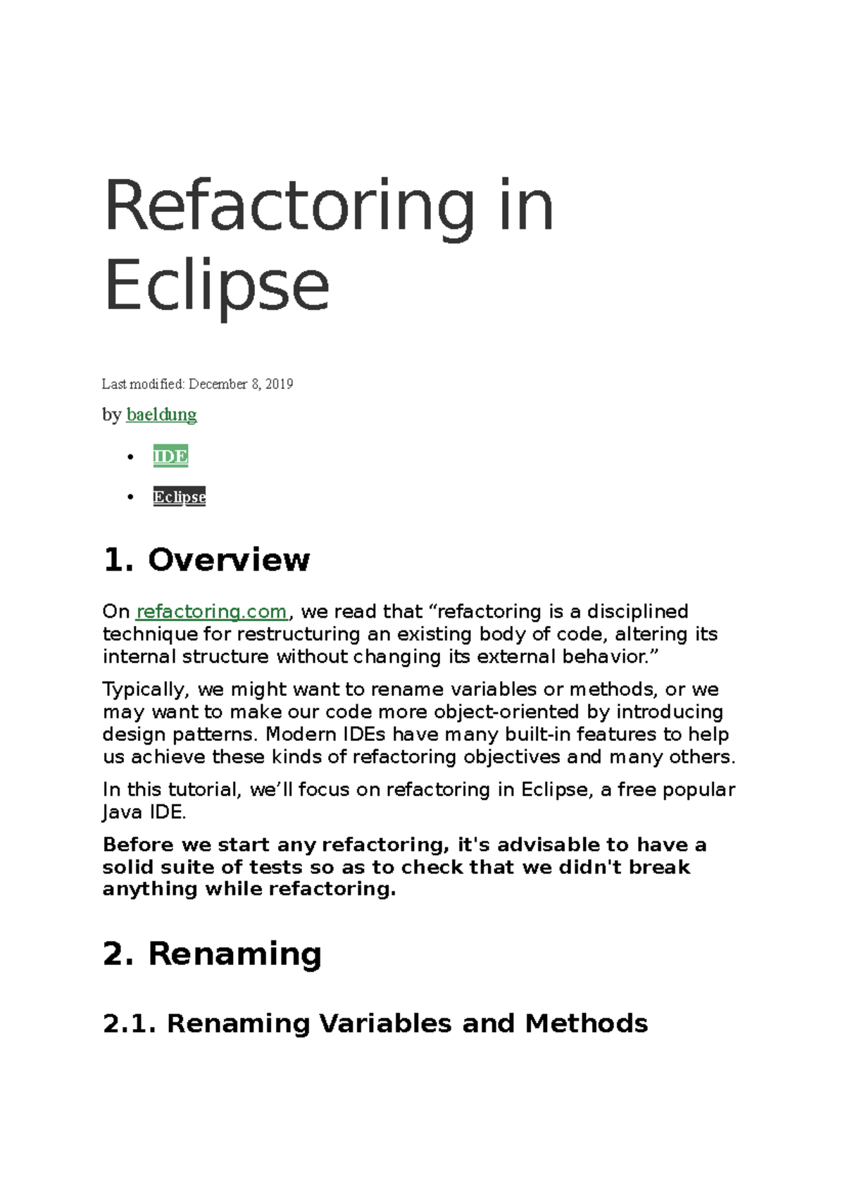fsodh qocjfhq0ihdf ofh0iqhfRefactoring - Refactoring in Eclipse Last ...