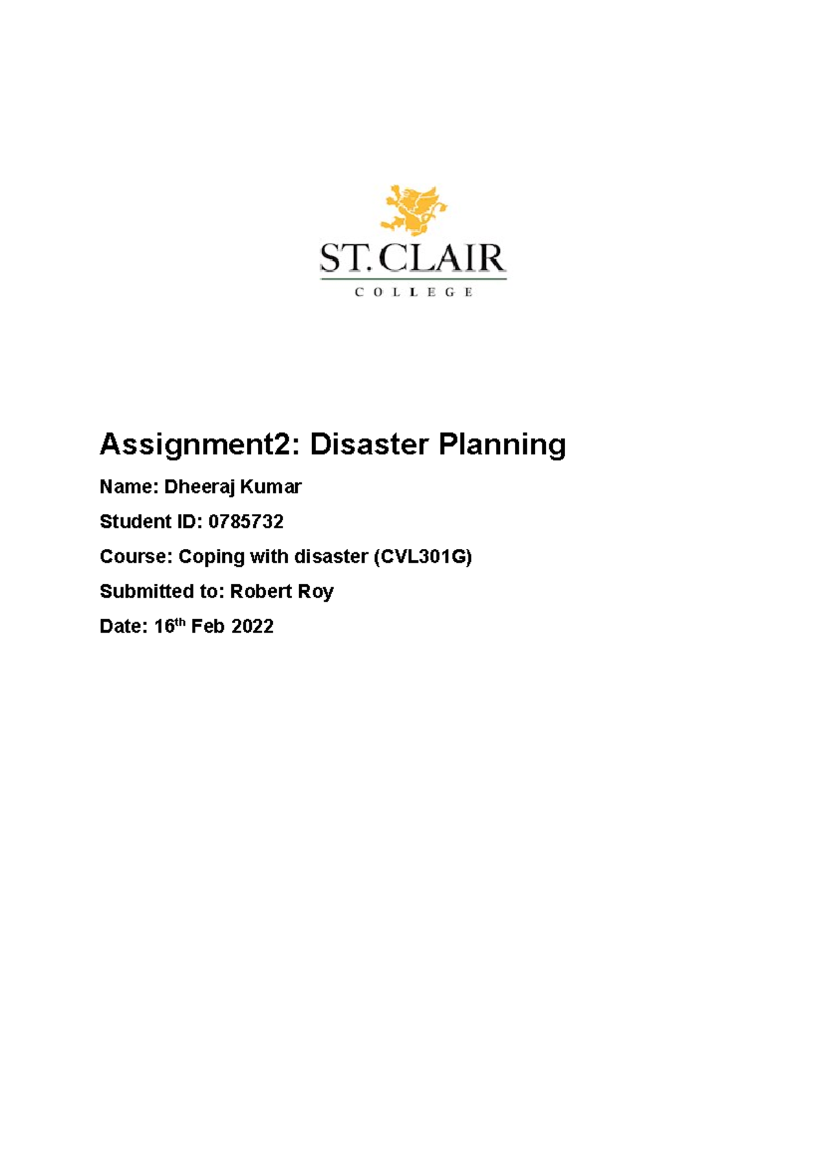 disaster management assignment conclusion