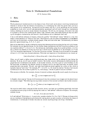 CS 70 Lecture 7Notes - CS 70 Discrete Mathematics and Probability ...
