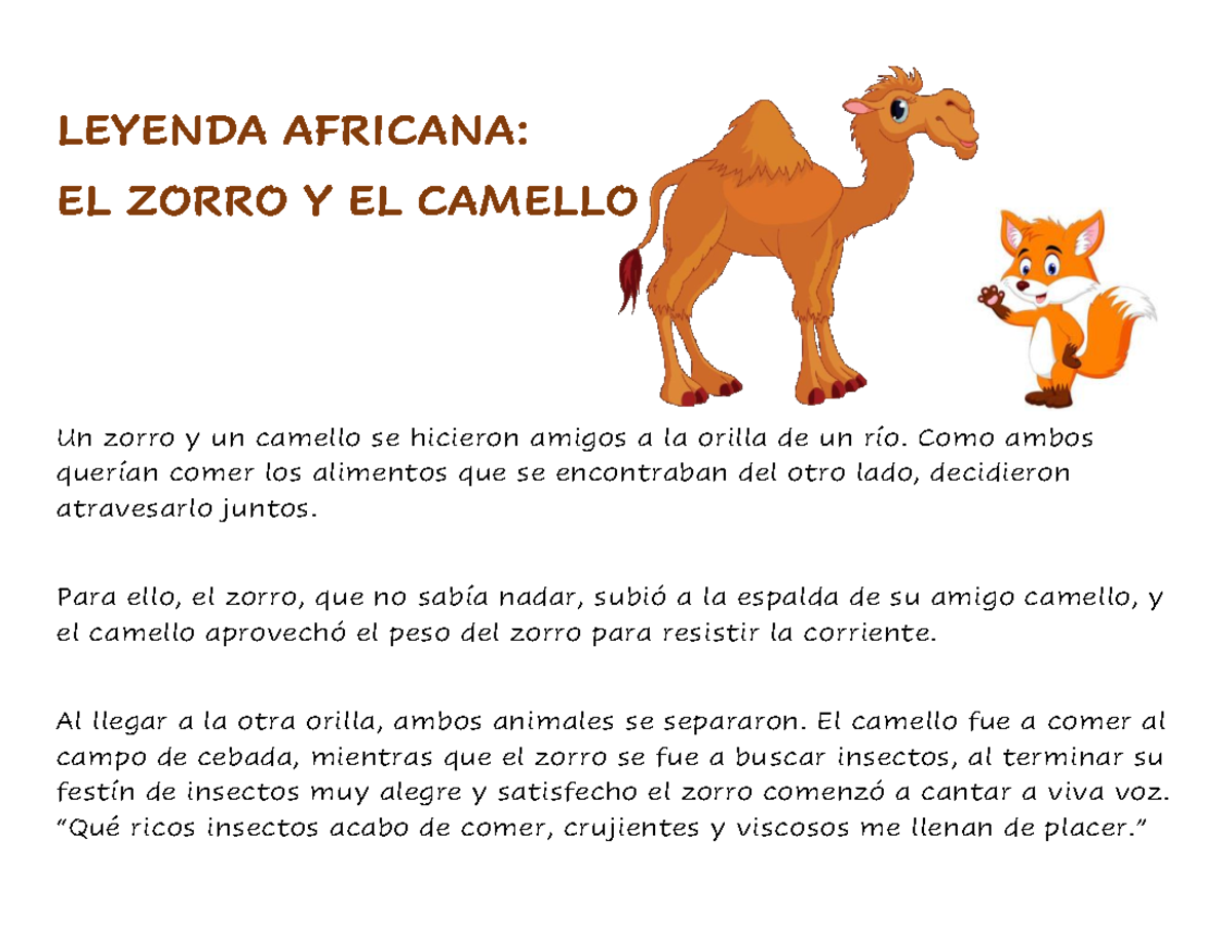 Leyenda Del Zorro Y El Camello