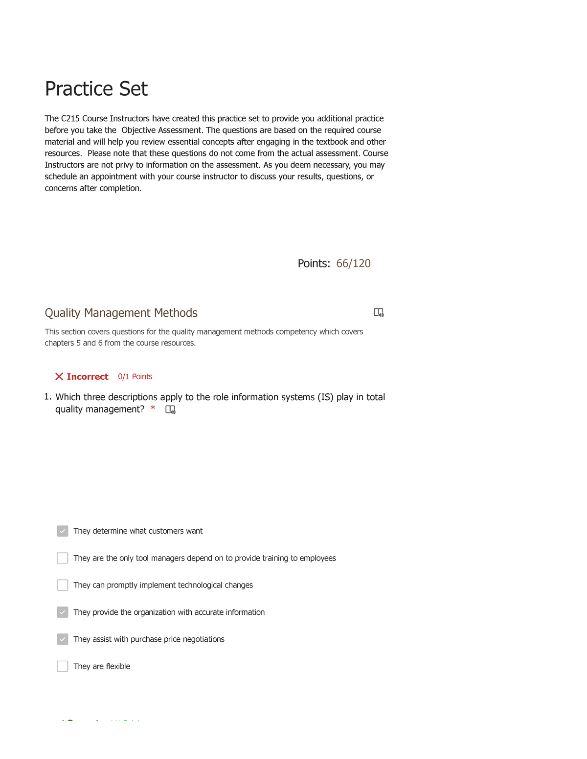 C215 Operations Management - Practice Set The C215 Course Instructors ...