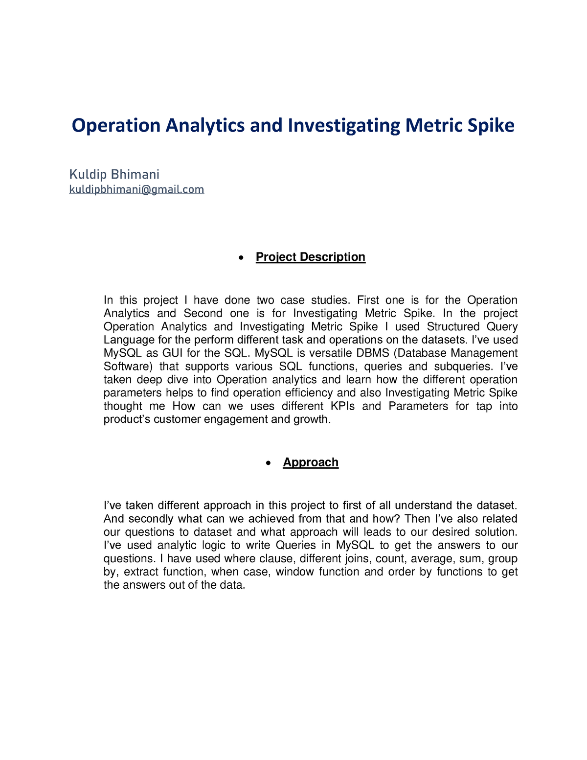 case study 2 (investigating metric spike)