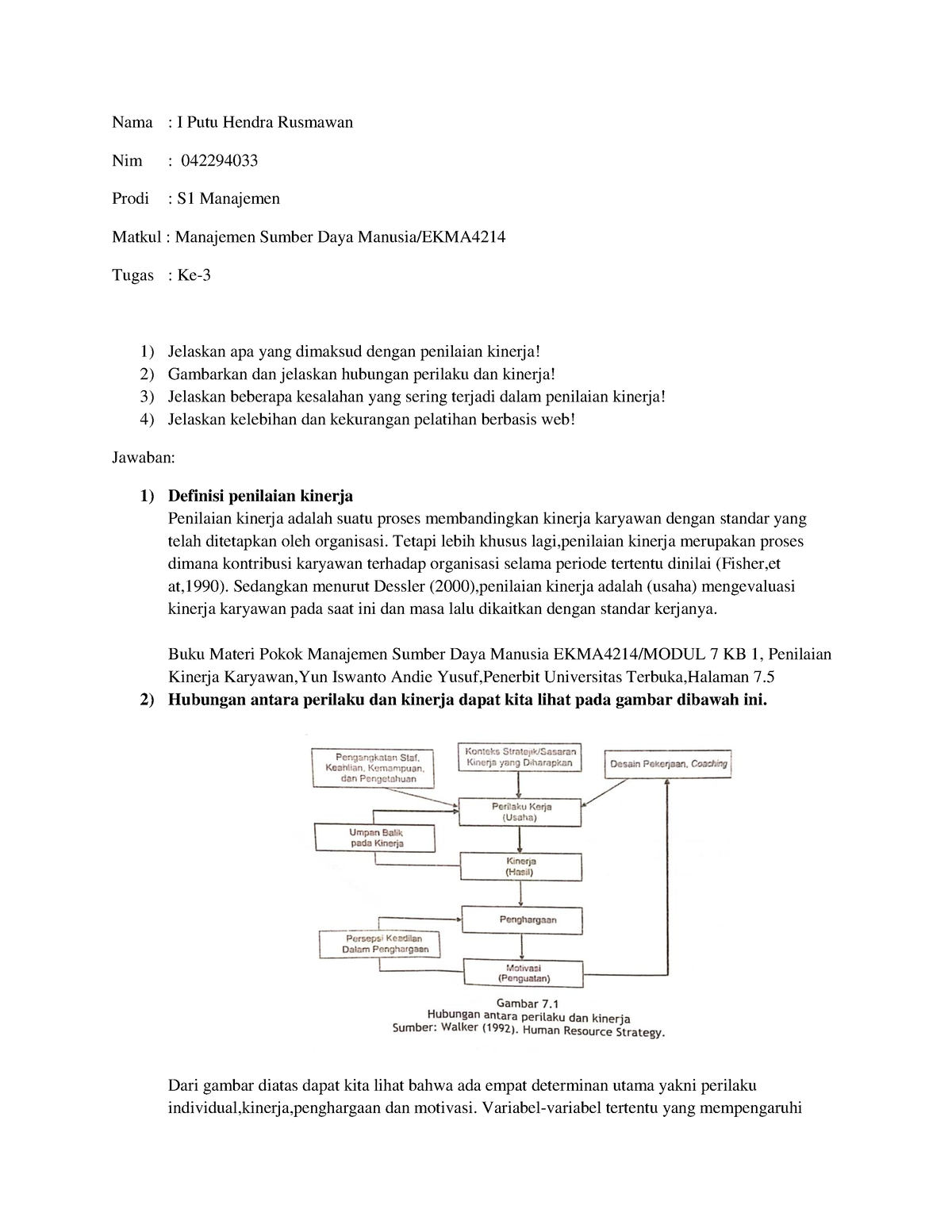 Tugas 3 Manajemen Sumber Daya Manusia - Nama : I Putu Hendra Rusmawan ...