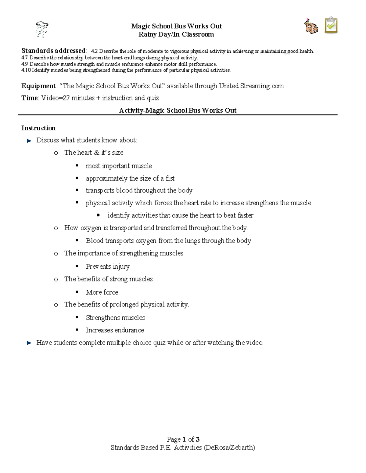 Magic School Bus Works Out Magic School Bus Works Out Rainy Day/In