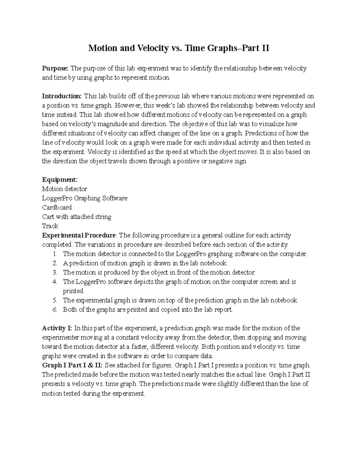 lab-report-2-motion-and-velocity-vs-time-graphs-part-ii-purpose-the