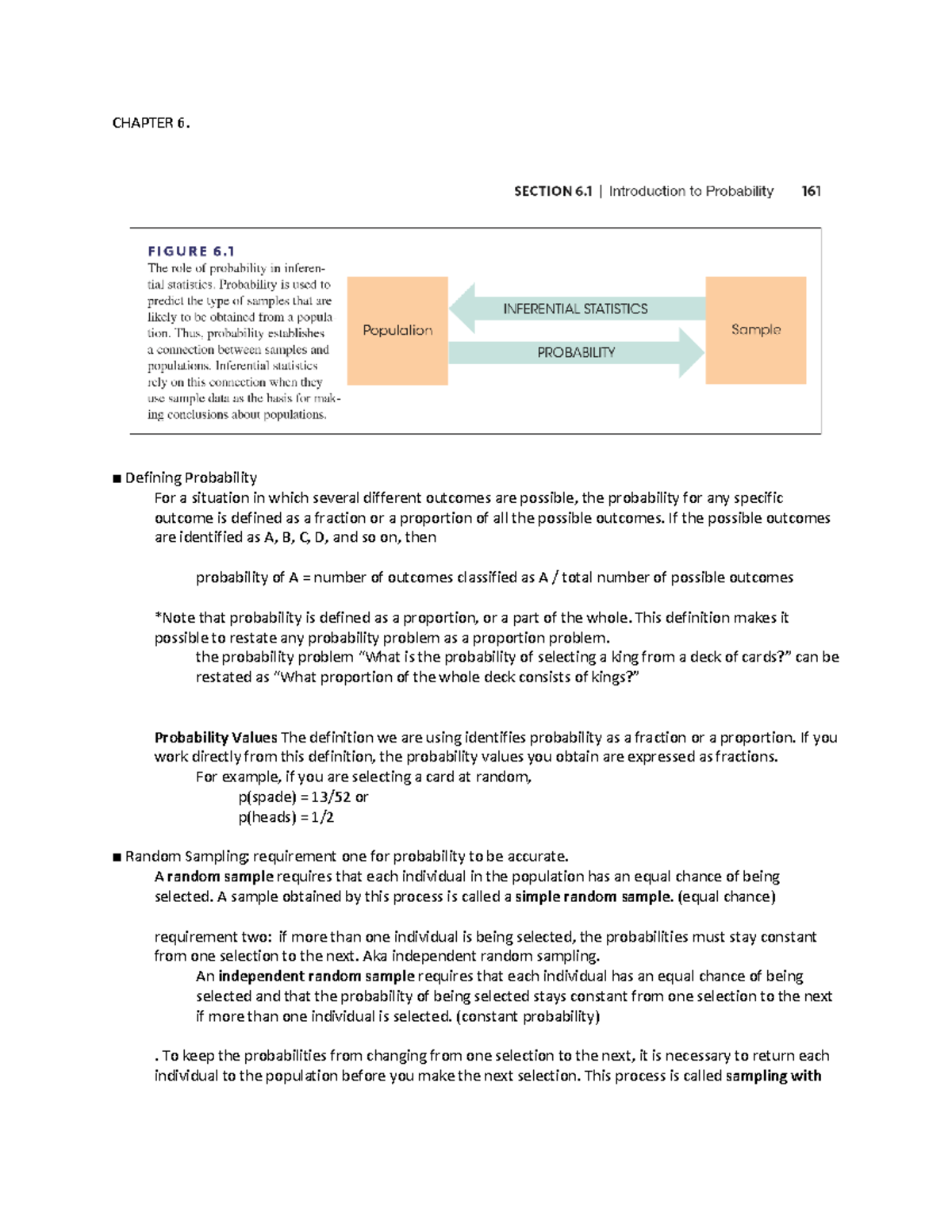 292, CH 6 - Summary Statistics for the Behavioral Sciences - Warning ...