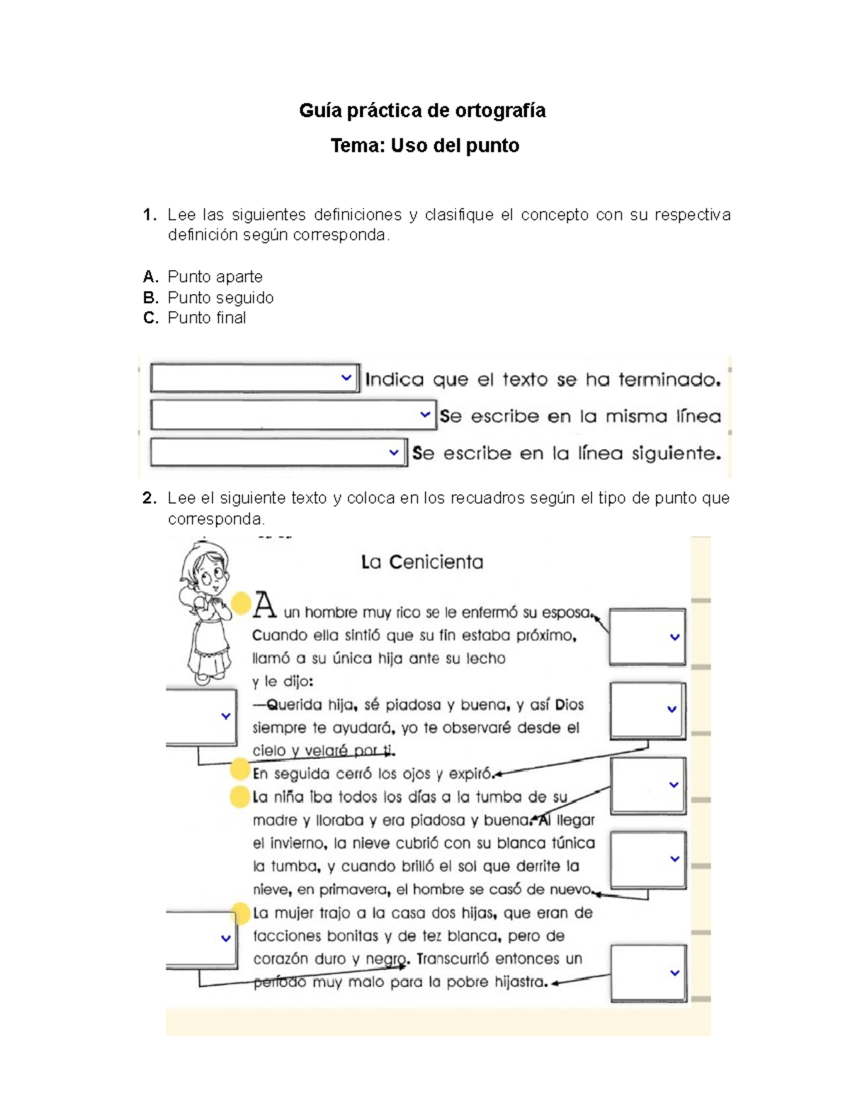 Taller Ortografia Gu A Pr Ctica De Ortograf A Tema Uso Del Punto Lee Las Siguientes Studocu