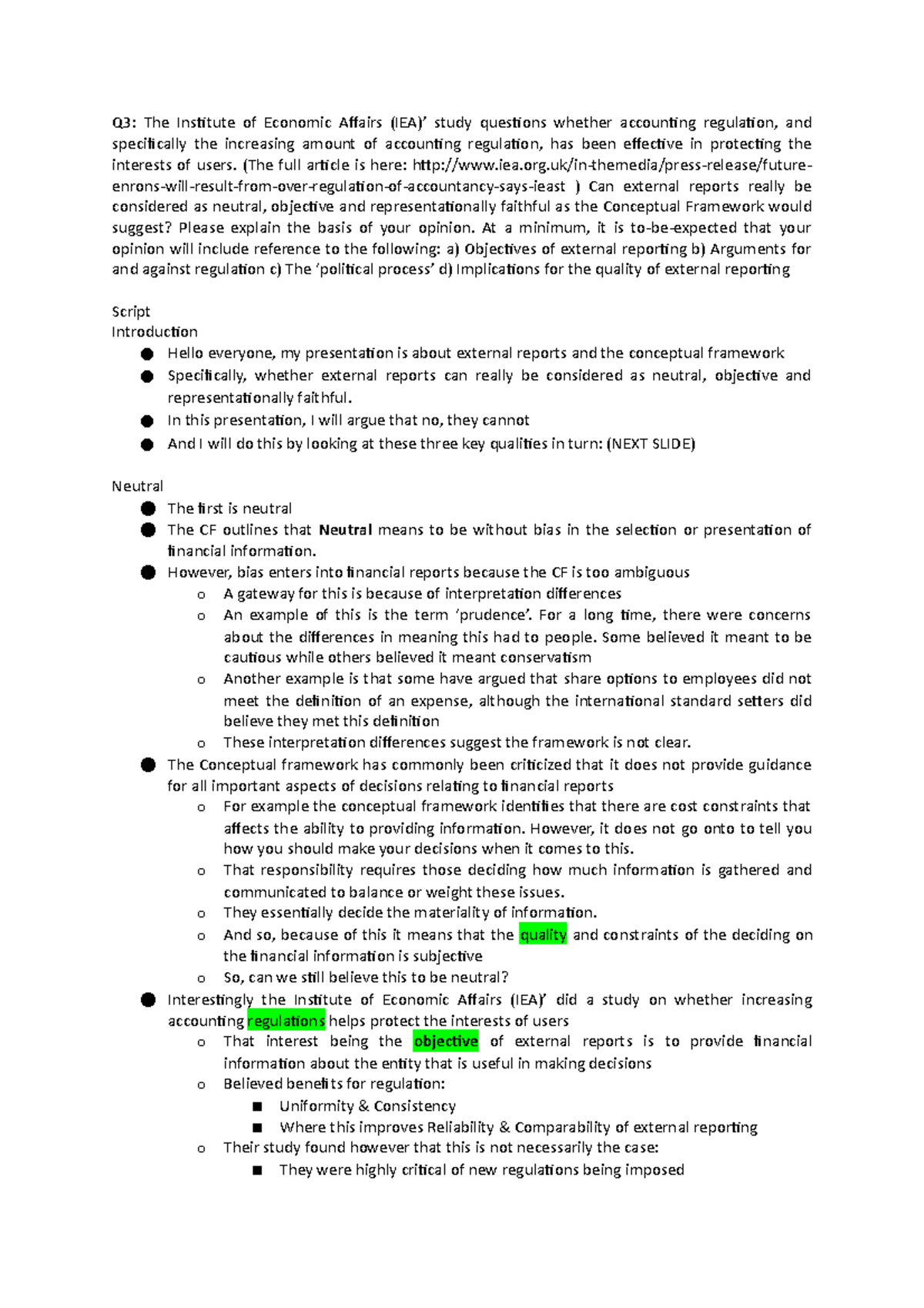 AYB311 Oral Presentation Script - Week 3/Question 3 - Q3: The Institute ...