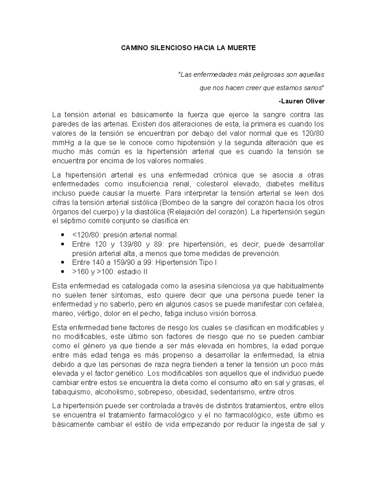¿Qué es una presión arterial 139 sobre 89?