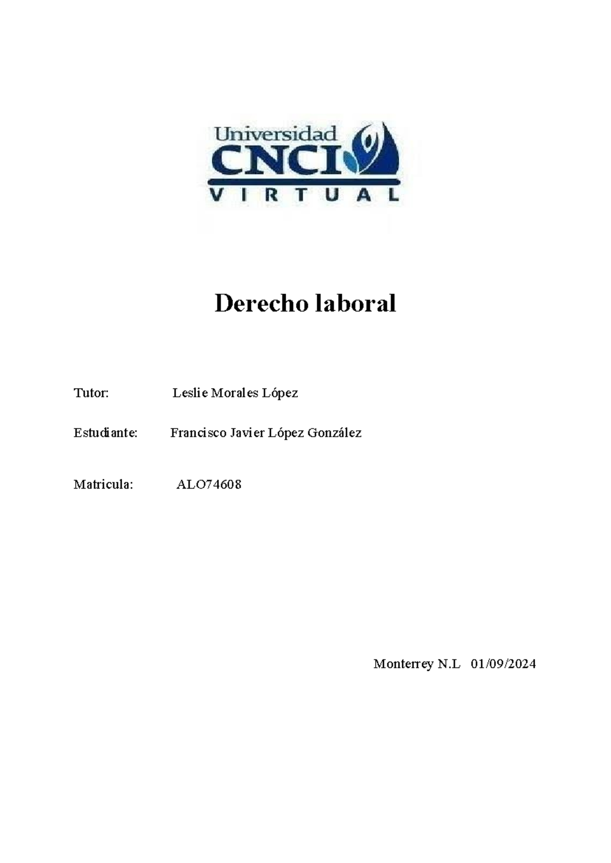 Derecho laboral Modular - Derecho laboral Tutor: Leslie Morales López ...