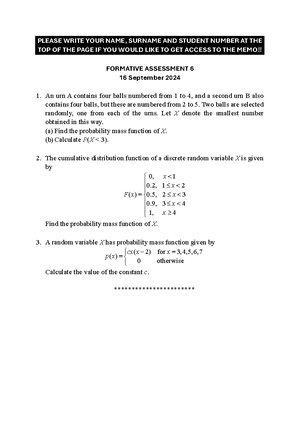 Intro to random variables and probability distributions - RANDOM ...