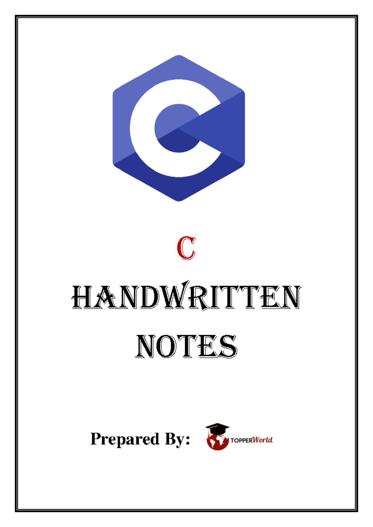C-programming Handwritten Complete Notes - C HANDWRITTEN NOTES Prepared ...