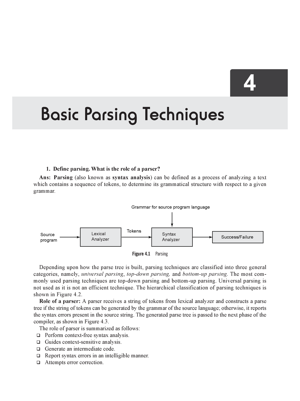 UNIT 2 - Compiler Construction Unit 2 Notes - Basic Parsing Techniques ...