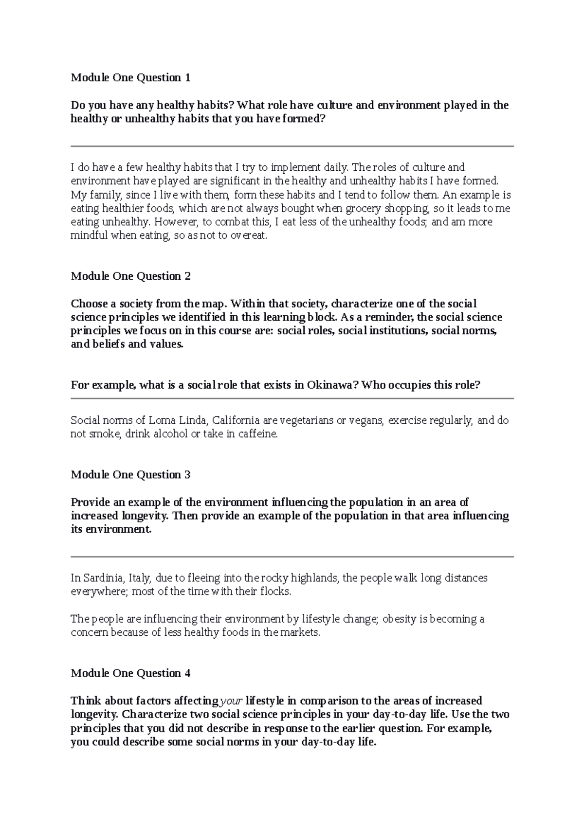 SCS 200 Applied Social Sciences WK1 - Module One Question 1 Do you have ...