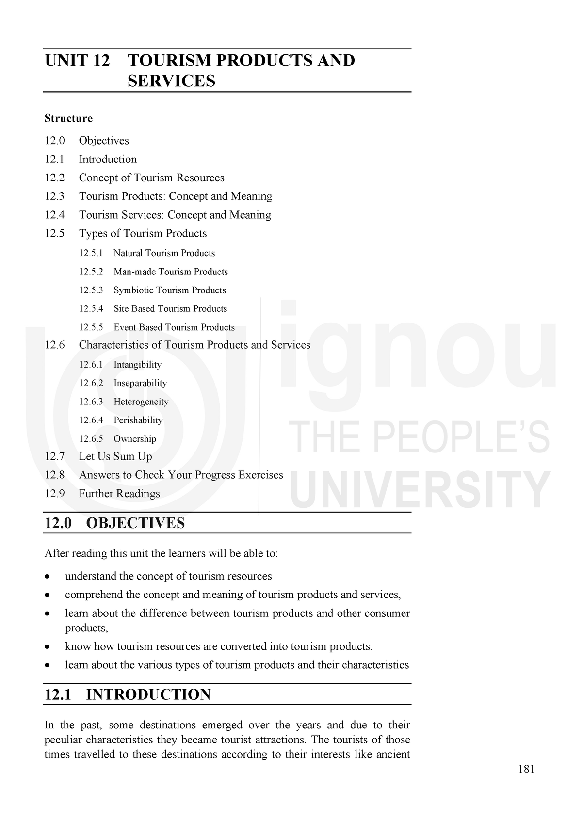 tourism 12 curriculum