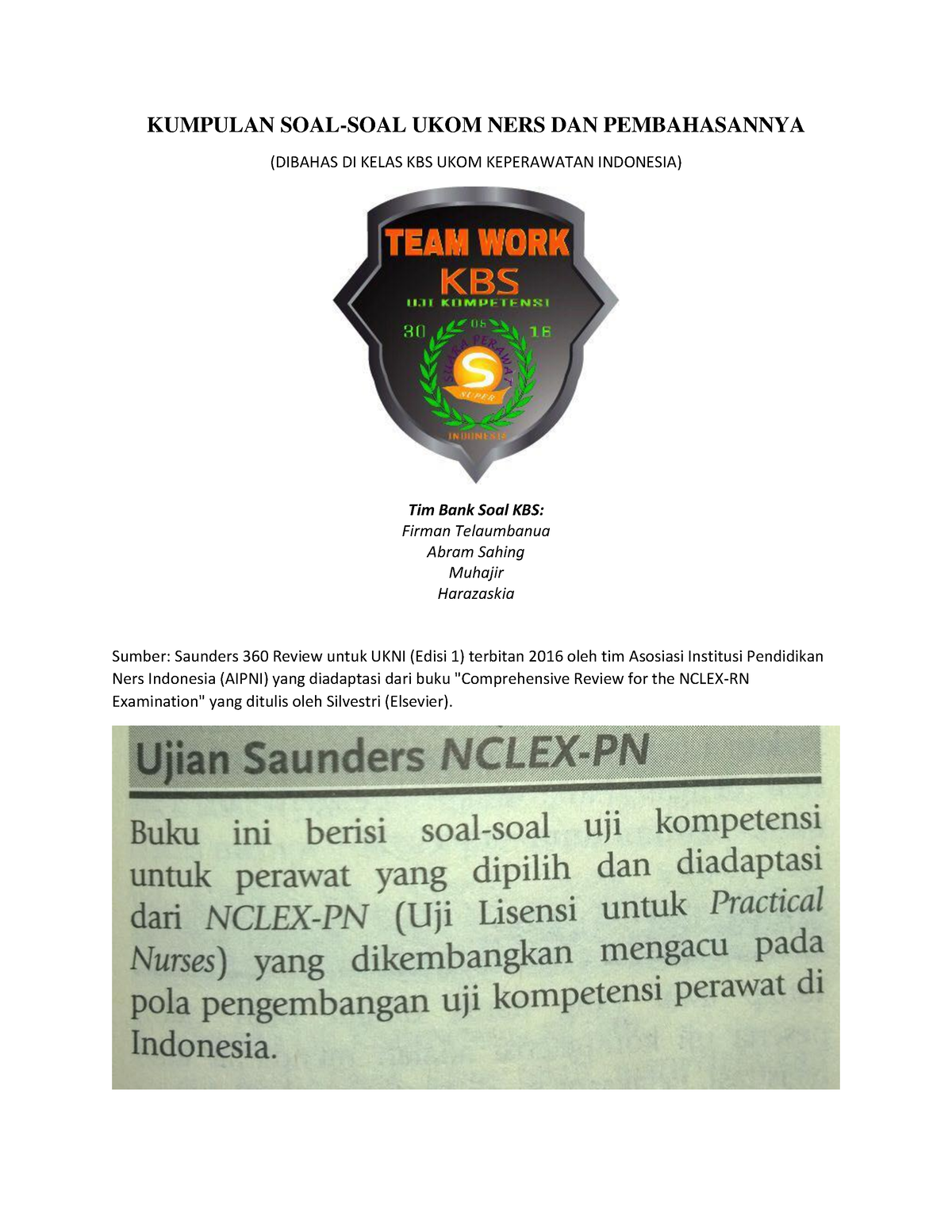 Kumpulan Soal Soal Ukom Ners Dan Pembahasannya - KUMPULAN SOAL-SOAL ...