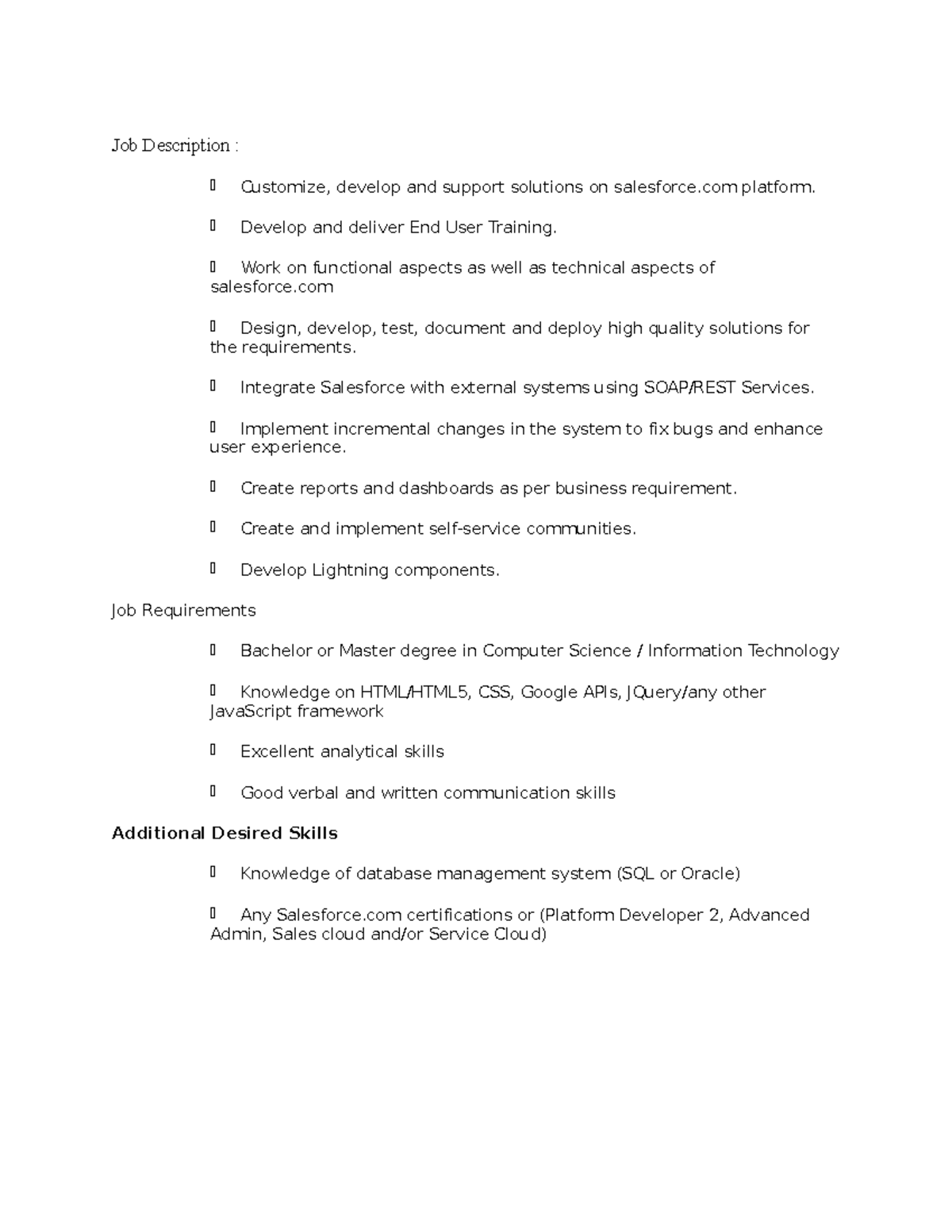 JD Microchip Jd microship Job Description Customize, develop and