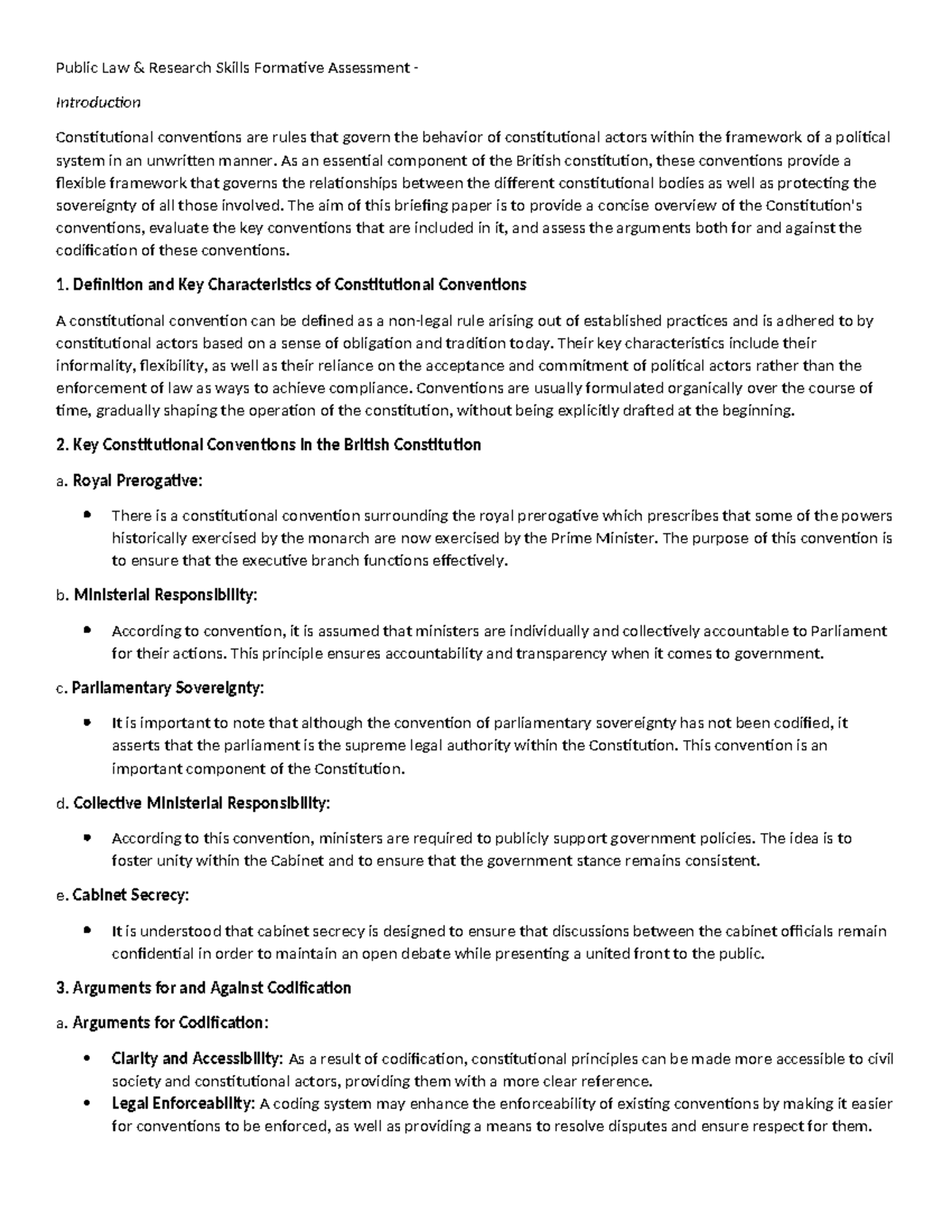 Public Law & Research Skills Formative Assessment - Public Law ...