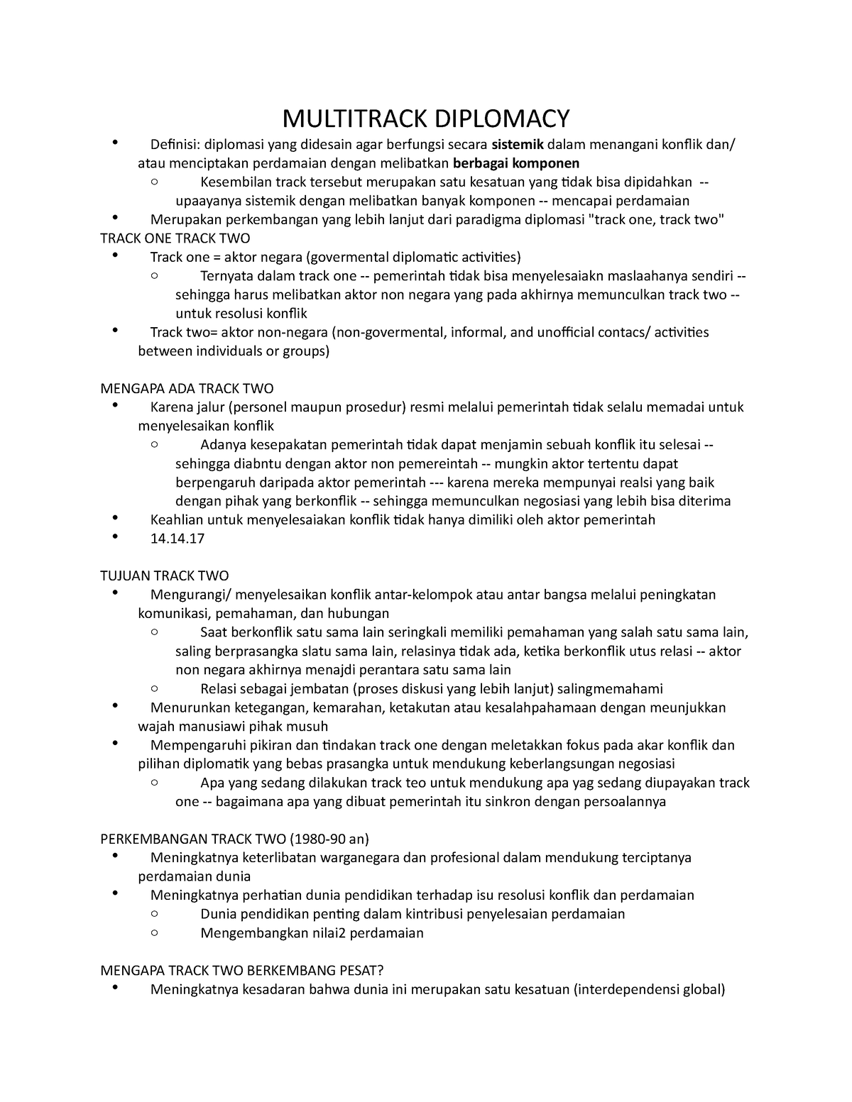 Multitrack Diplomacy SMT 2 - MULTITRACK DIPLOMACY Definisi: Diplomasi ...