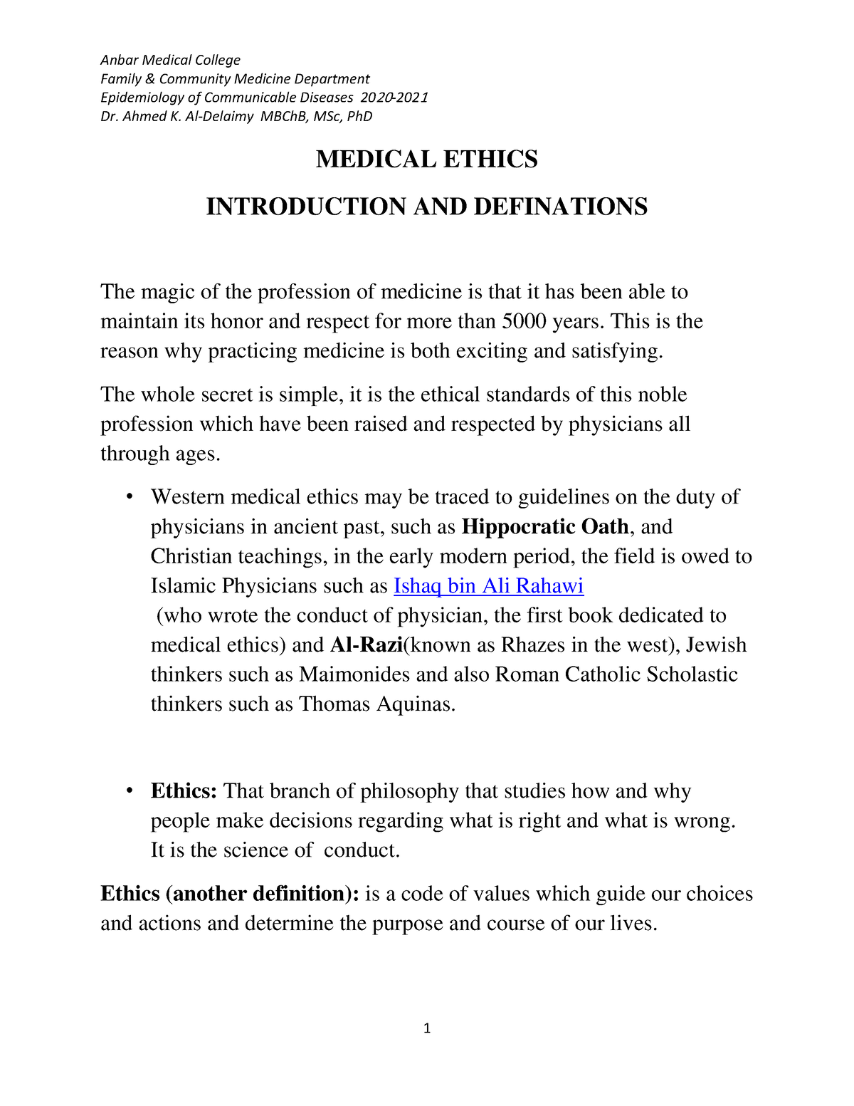 medical ethics in india essay