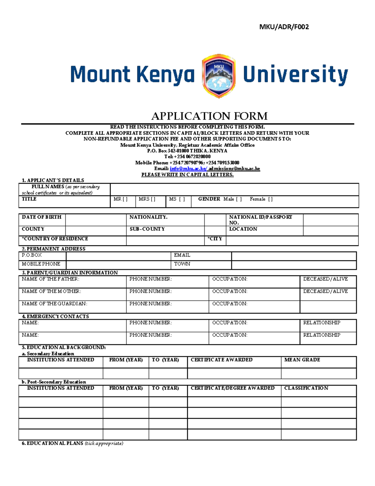 mku phd application form 2022