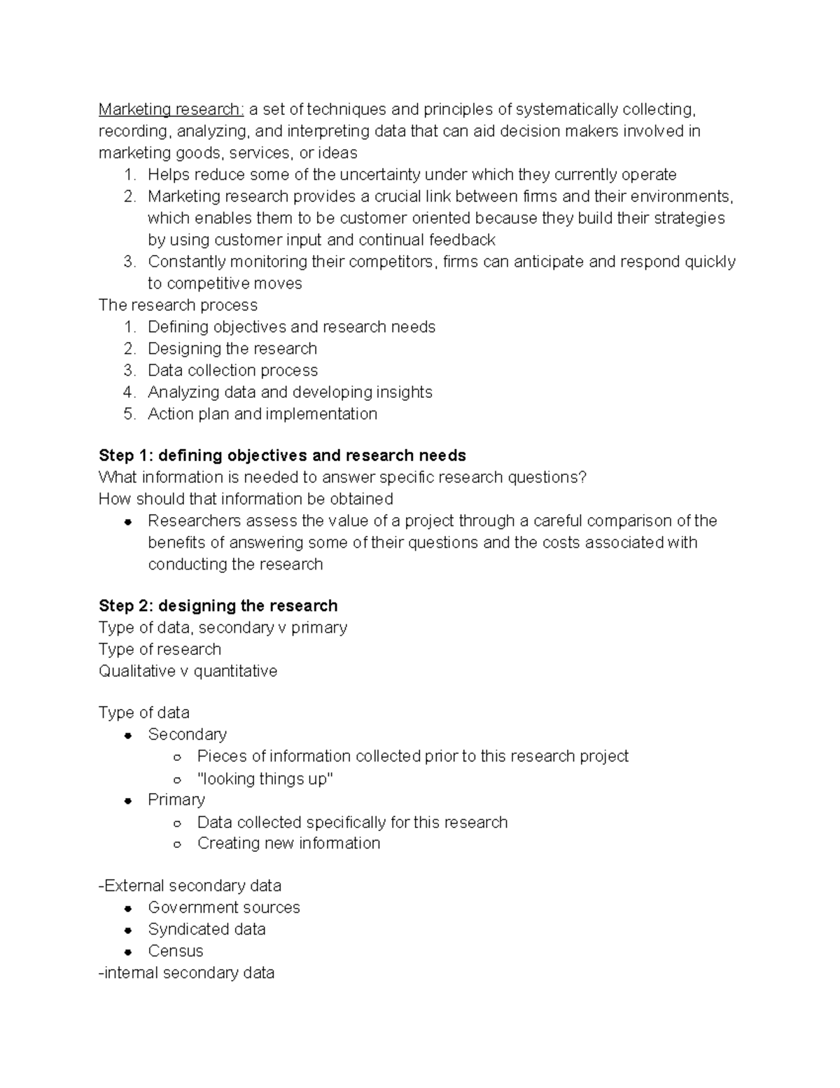 Marketing research ch 10 - Marketing research: a set of techniques and ...