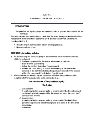 Study Guide 2023 Criminal Law-1 - IURI 211 EC CRIMINAL LAW: GENERAL ...