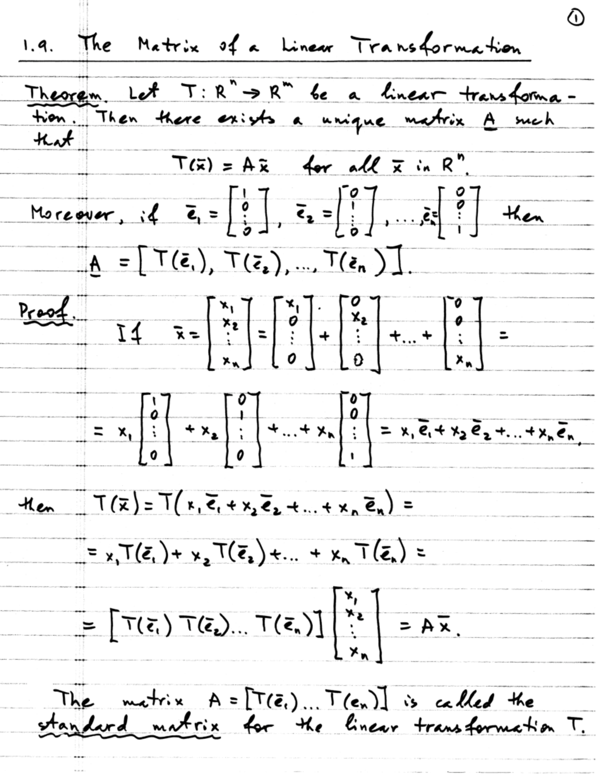 Lecture notes, lecture 1.9 - .5ka A :3 2 2 E22 22 :3! E2. T: 2: an Rt ...