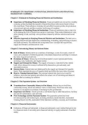 Chapter 1 Handouts - Chapter 1: Rationale in studying FM and ...